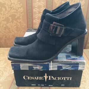 CESARE PACIOTTI Suede Booties 37.5 EU Fits 7.5-8 US